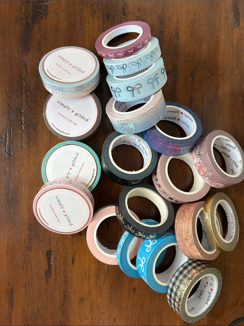 Simply gilded bundle 20Washi Tape Set - Assorted Blue, Pink, Gold, Black
